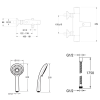 Mitigeur baignoire JACOB DELAFON Simone + pommeau de douche Awaken + flexible de douche métal