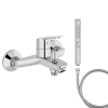 Mitigeur baignoire JACOB DELAFON Aimé + pommeau de douche Shift+ rond + flexible de douche métal