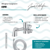Mitigeur baignoire JACOB DELAFON Aimé + pommeau de douche Shift+ rond + flexible de douche lisse + colonnettes