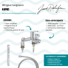 Mitigeur baignoire JACOB DELAFON Aimé + pommeau de douche Shift+ carré + flexible de douche métal + colonnettes Idro'Flex