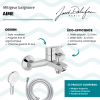 Mitigeur baignoire JACOB DELAFON Aimé + pommeau de douche Metro signature + flexible de douche lisse