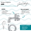 Mitigeur baignoire JACOB DELAFON Aimé + pommeau de douche Metro signature + flexible de douche lisse + colonnettes