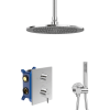 Colonne de douche thermostatique encastrable Villeroy & Boch Conum chromé avec corps encastré