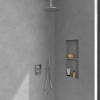robinetterie de douche encastrée chromée