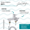 Mitigeur baignoire JACOB DELAFON July+ + pommeau de douche Shift+ rond + flexible de douche lisse + colonnettes Idro'Flex
