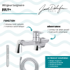 Mitigeur baignoire JACOB DELAFON July+ + pommeau de douche Shift+ rond + flexible de douche lisse + colonnettes