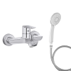 Mitigeur baignoire JACOB DELAFON July+ + pommeau de douche Juliette + flexible de douche métal
