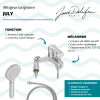 Mitigeur baignoire JACOB DELAFON July + pommeau de douche Metro + flexible de douche métal + colonnettes Idro'Flex