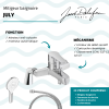 Mitigeur baignoire JACOB DELAFON July + pommeau de douche Metro signature + flexible de douche métal + colonnettes