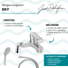 Mitigeur baignoire JACOB DELAFON July + pommeau de douche Awaken + flexible de douche métal + colonnettes
