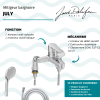 Mitigeur baignoire JACOB DELAFON July + pommeau de douche Awaken + flexible de douche lisse + colonnettes Idro'Flex