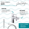 Mitigeur baignoire JACOB DELAFON Aleo+ + pommeau de douche Shift+ rond + flexible de douche métal