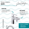 Mitigeur baignoire JACOB DELAFON Aleo+ + pommeau de douche Shift+ rond + flexible de douche lisse