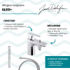 Mitigeur baignoire JACOB DELAFON Aleo+ + pommeau de douche Shift+ carré + flexible de douche métal