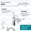 Mitigeur baignoire JACOB DELAFON Aleo+ + pommeau de douche Metro signature + flexible de douche lisse