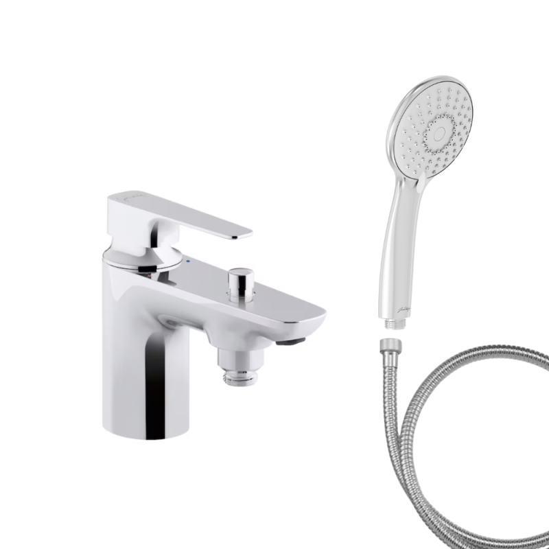 Mitigeur baignoire JACOB DELAFON Aleo+ + pommeau de douche Juliette + flexible de douche métal
