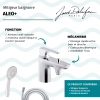 Mitigeur baignoire JACOB DELAFON Aleo+ + pommeau de douche Juliette + flexible de douche lisse
