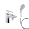 Mitigeur baignoire JACOB DELAFON Aleo+ + pommeau de douche Awaken + flexible de douche métal
