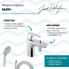 Mitigeur baignoire JACOB DELAFON Aleo+ + pommeau de douche Awaken + flexible de douche lisse