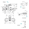 Pack mitigeur mécanique HANSGROHE Rebris S + pommeau Pulsify Select + flexible 160cm + support noir mat |Batinea