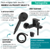 Pack mitigeur mécanique HANSGROHE Rebris S + pommeau Pulsify Select + flexible 160cm + support noir mat |Batinea