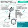 Pack mitigeur bain douche mécanique monotrou Vernis Shape + pommeau Croma 100 + support et flexible 125 cm chromé |Batinea