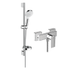 Mitigeur douche mécanique HANSGROHE Vernis Shape + pommeau Crometta + flexible 160cm + barre + porte-savon chromé |Batinea