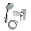 Pack mitigeur douche mécanique HANSGROHE Vernis Shape + Croma 100 pommeau 1 jet avec support + flexible 125cm chromé |Batinea