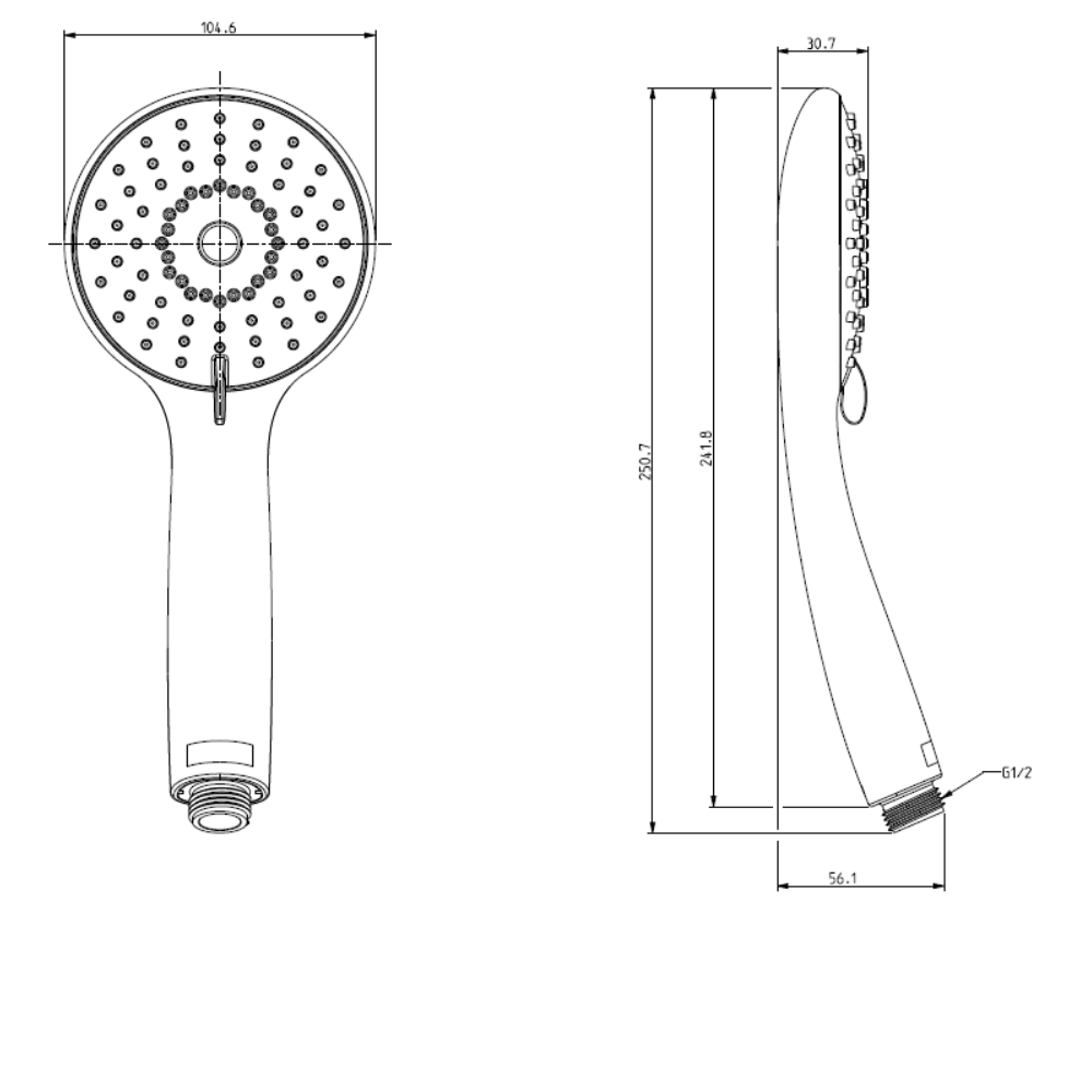 Pommeau de douche 3 jetsJACOB DELAFON Juliette chrome + flexible anti torsion 175 cm métal chrome