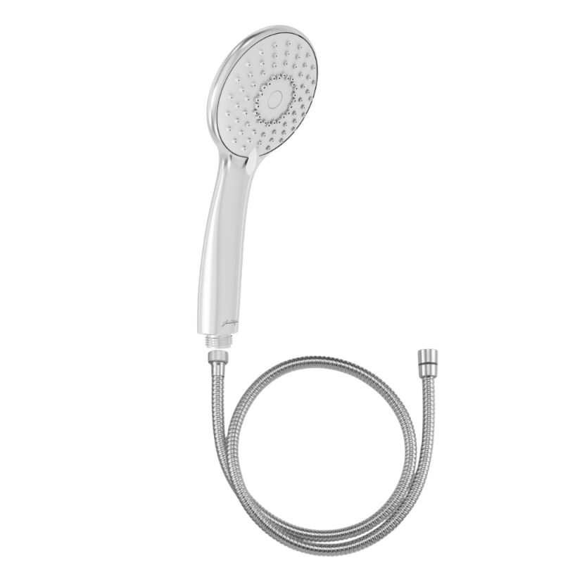 Pommeau de douche 3 jets JACOB DELAFON Juliette chrome + flexible anti torsion 175 cm métal chrome