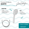 Pommeau de douche 3 jetsJACOB DELAFON Juliette chrome + flexible anti torsion 175 cm métal chrome