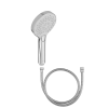 Pommeau de douche 3 jets JACOB DELAFON Metro chrome + flexible anti torsion 175 cm métal chrome