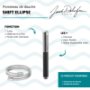 Pommeau de douche 2 jets JACOB DELAFON Shift Ellipse noir et chrome + flexible de douche lisse anti-torsion 160 cm Chrome