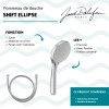 Pommeau de douche 3 jets JACOB DELAFON Awaken organic + flexible anti torsion 175 cm métal chrome