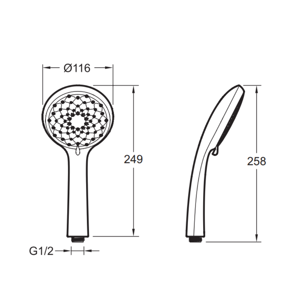Pommeau de douche 3 jets JACOB DELAFON Awaken organic + flexible anti torsion 175 cm métal chrome