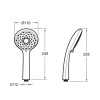 Pommeau de douche 3 jets JACOB DELAFON Awaken organic + flexible anti torsion 175 cm métal chrome