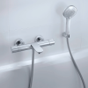 Pack mitigeur bain douche thermostatique DURAVIT Wave + pommeau Universal 3 jets + flexible 160 cm |Batinea