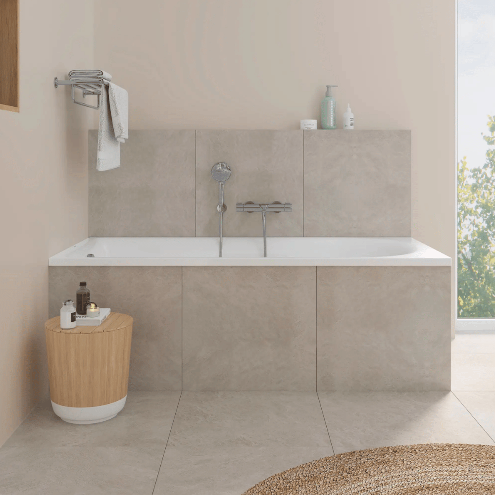 Pack mitigeur bain douche thermostatique DURAVIT Wave + pommeau Universal 3 jets + flexible 160 cm |Batinea