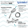 Pack mitigeur bain douche thermostatique DURAVIT Wave + pommeau Universal 3 jets + flexible 160 cm |Batinea