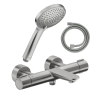 Pack mitigeur bain douche thermostatique DURAVIT Wave + pommeau Universal 3 jets + flexible 160 cm |Batinea