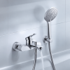 Pack mitigeur bain douche mécanique DURAVIT Wave + pommeau Universal 3 jets + flexible 160 cm |Batinea