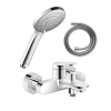 Pack mitigeur bain douche mécanique DURAVIT Wave + pommeau Universal 3 jets + flexible 160 cm |Batinea