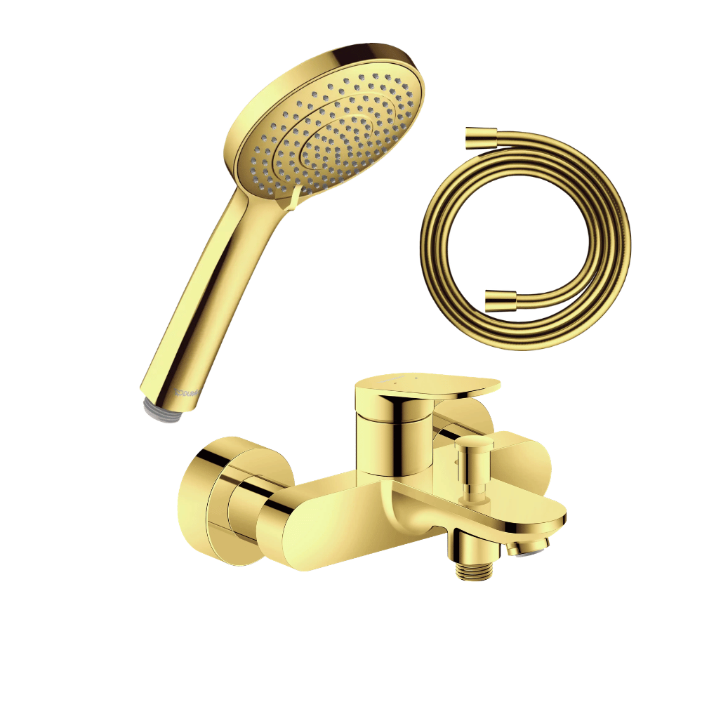 Pack mitigeur bain douche mécanique DURAVIT Wave + pommeau Universal 3 jets + flexible 160 cm |Batinea