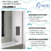 Pare bain relevable et pivotant 110x150cm KINEDO Columba 2 + porte serviette blanc infos