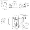 Pack WC suspendu sans bride VILLEROY ET BOCH Architectura + Bati support GROHE autoportant + plaque  | Batinea