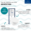 Pack WC suspendu sans bride VILLEROY ET BOCH Architectura + Bati support GROHE autoportant + plaque  | Batinea