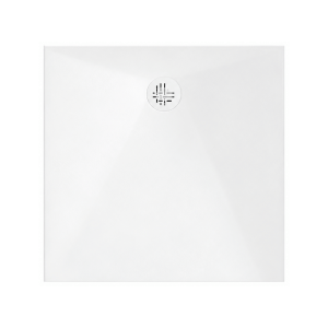Receveur de douche antidérapant KINEDO Kinesurf Nova extra-plat découpable blanc avec bonde + grille assortie carré produit