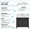 Meuble de salle de bain JACOB DELAFON Cléo 1889 Gris Intense + plan vasque 1 trou + mitigeur