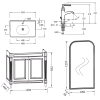 Meuble de salle de bain JACOB DELAFON Cléo 1889 Gris Intense + plan vasque 1 trou + miroir + mitigeur
