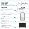 Meuble de salle de bain JACOB DELAFON Cléo 1889 Gris Intense + plan vasque 1 trou + miroir + mitigeur